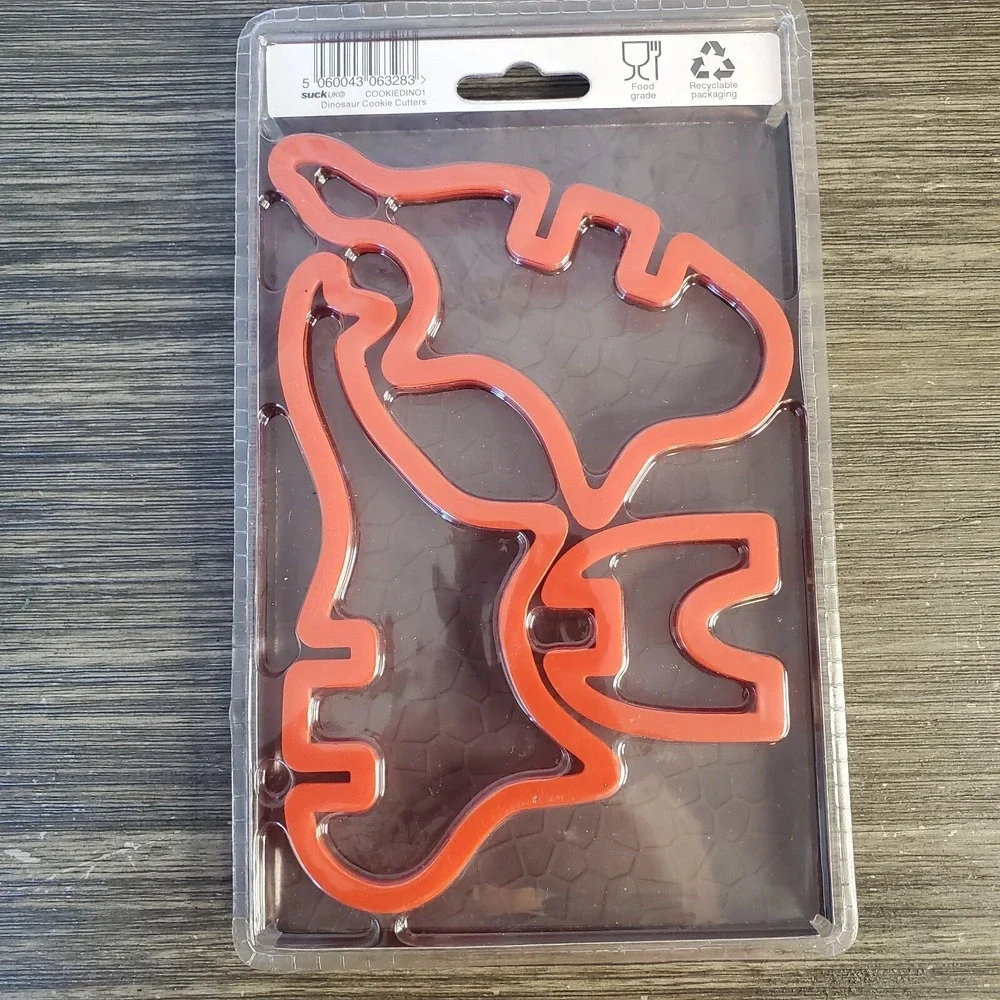 3-D Dinosaur Cookie‎ Cutter Set - Stegosaurus, Standing Cookie Bakers Gift Idea